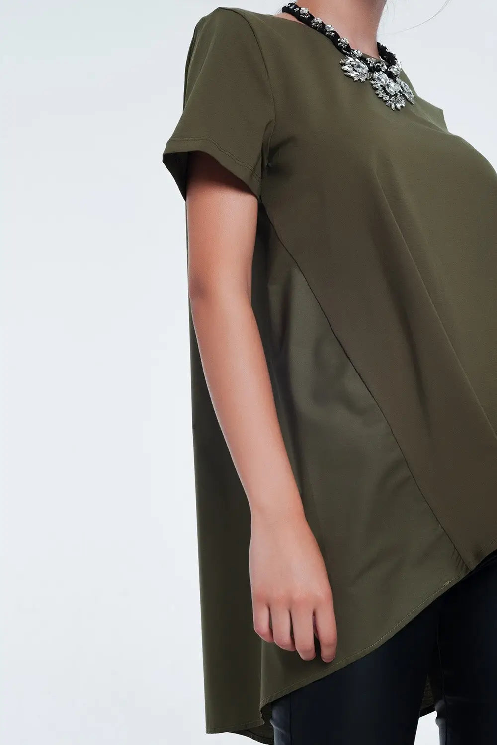 T-shirt dress in khaki - T-Shirts Tops