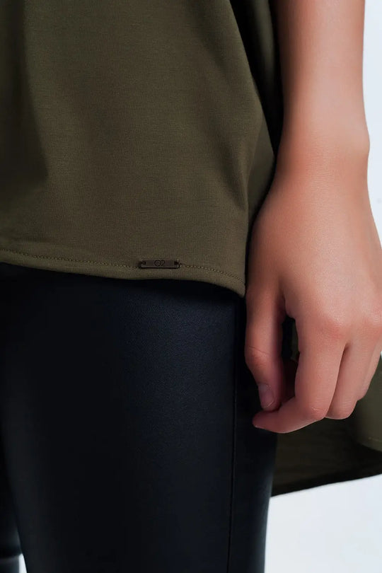 T-shirt dress in khaki - T-Shirts Tops