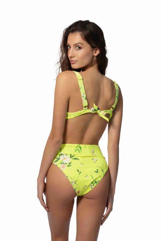 FLORAL UNDERWIRE TIE WAIST BIKINI SET - Bikini