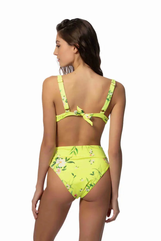 FLORAL UNDERWIRE TIE WAIST BIKINI SET - Bikini