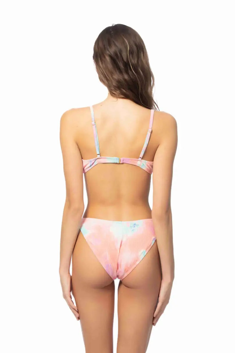 RIBBED TIE DYE UNDERWIRE BIKINI SET - Bikini