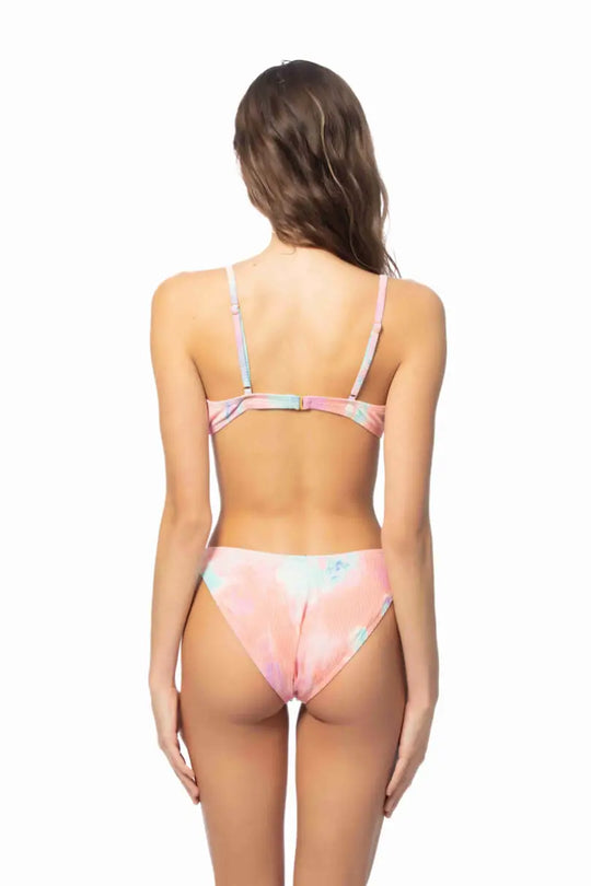 RIBBED TIE DYE UNDERWIRE BIKINI SET - Bikini
