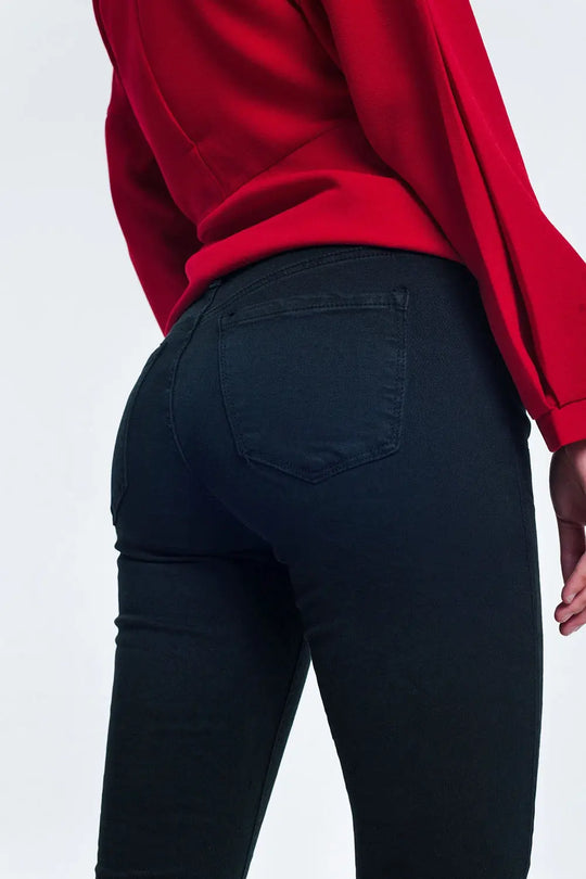 High waist skinny jeans in black - Colored Jeans