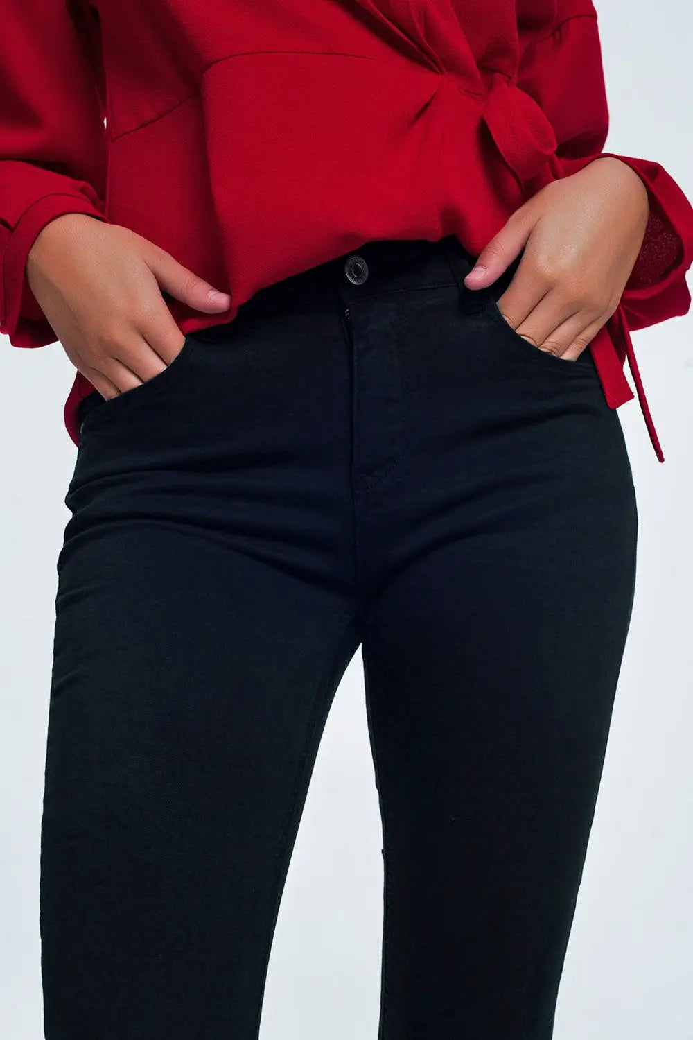 High waist skinny jeans in black - Colored Jeans