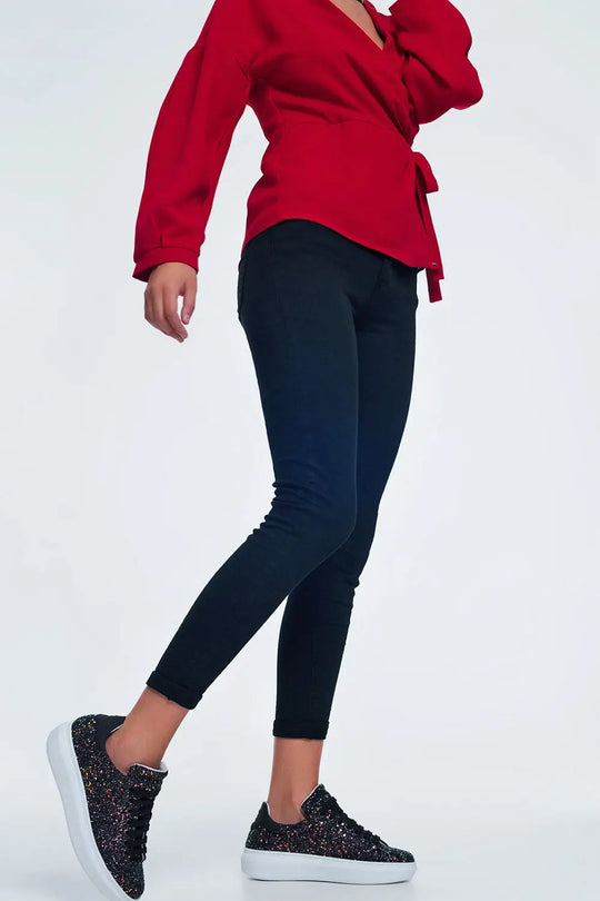 High waist skinny jeans in black - Colored Jeans