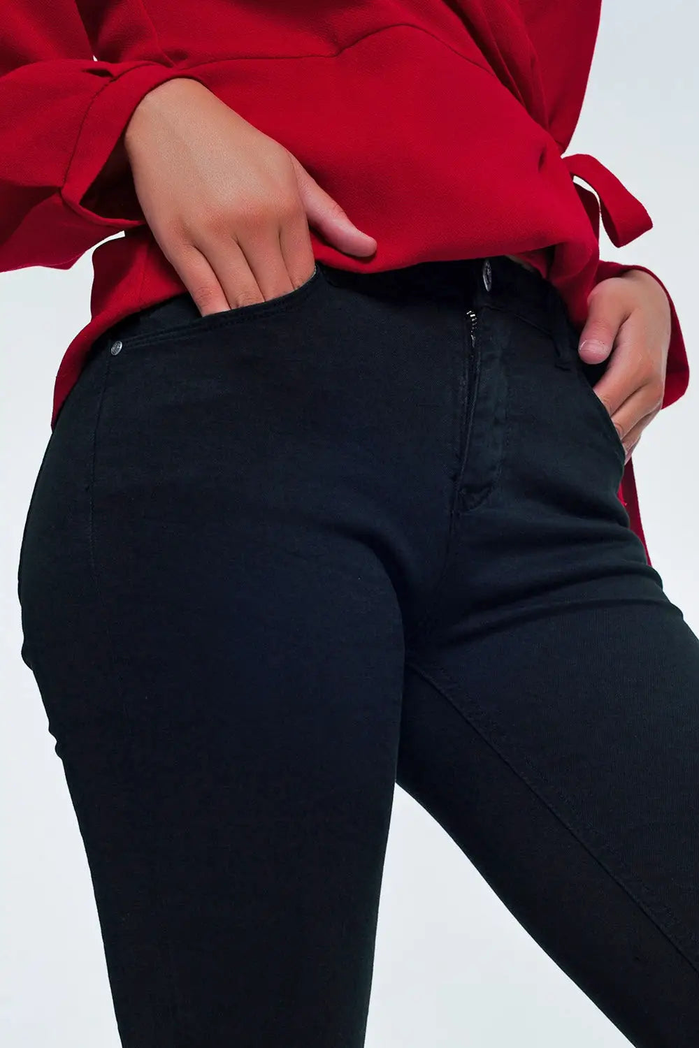 High waist skinny jeans in black - Colored Jeans