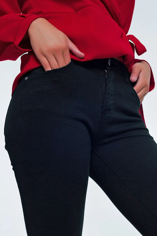 High waist skinny jeans in black - Colored Jeans