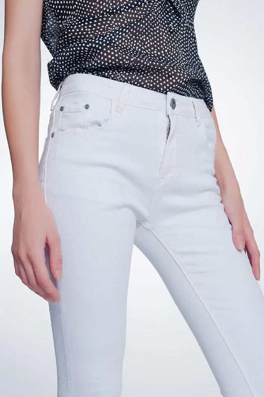 High waisted super skinny pants in white - Colored Jeans