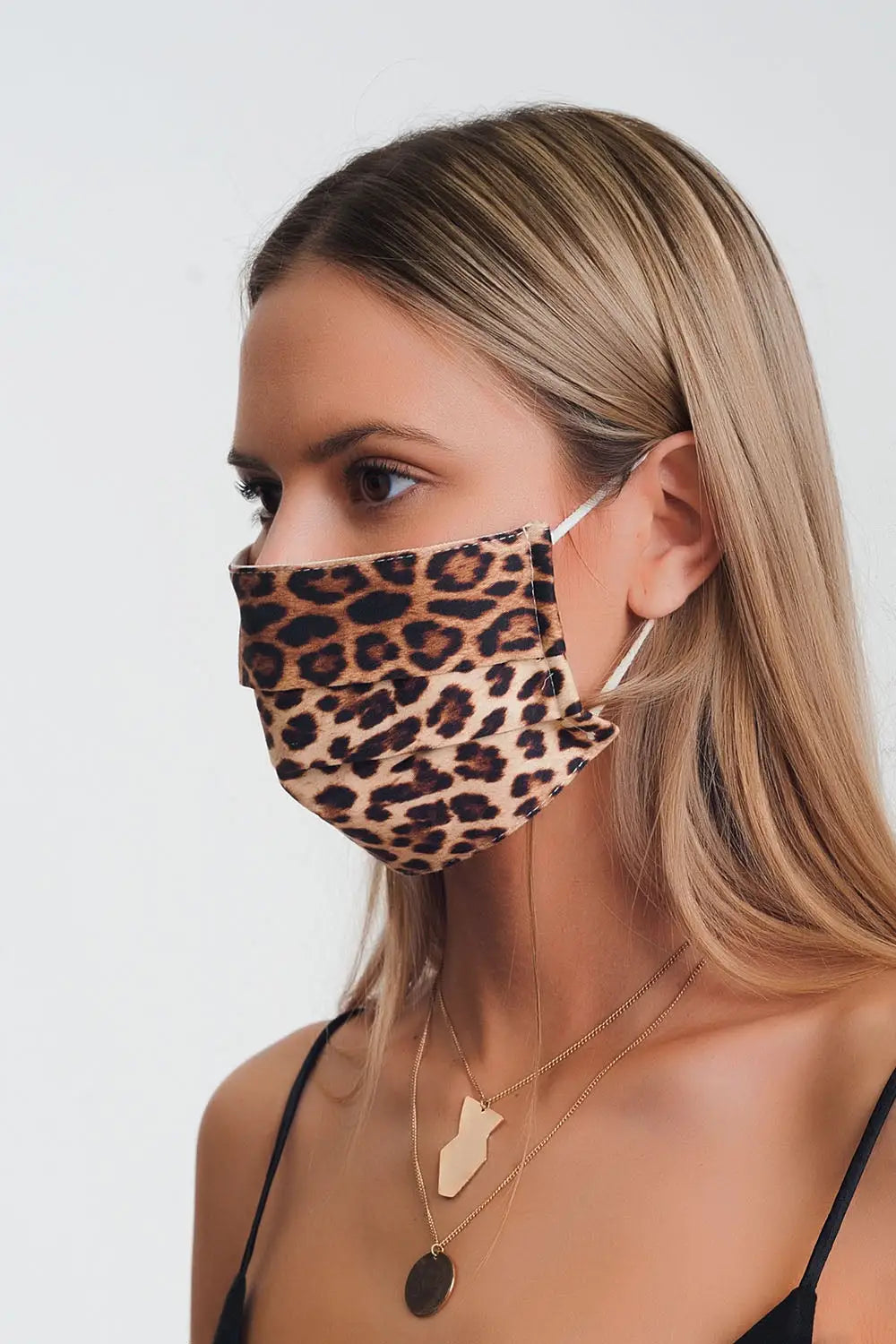 2 PACK Leopard Mix Print Mask - BROWN / ONE - Headgear