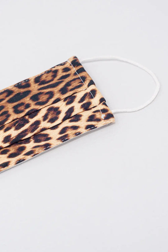 2 PACK Leopard Mix Print Mask - BROWN / ONE - Headgear
