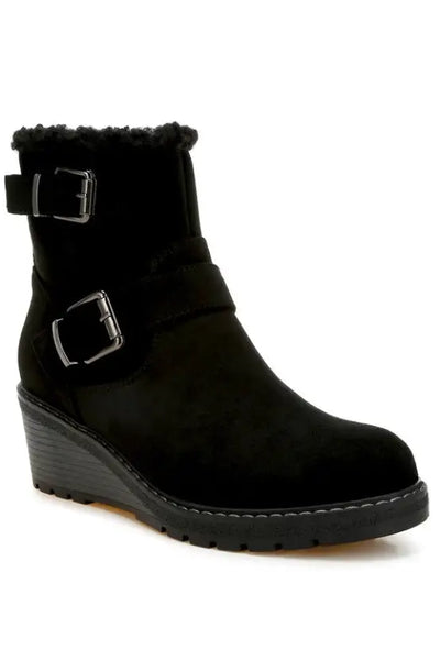 Dakota Faux Fur Harness Boots *Also in Black - Black / US-5 / UK-3 / EU-36 - Shoes