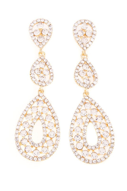 Rhinestone Teardrop Earrings