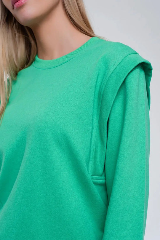 Boyfriend sweatshirt with shoulder details - Sweaters