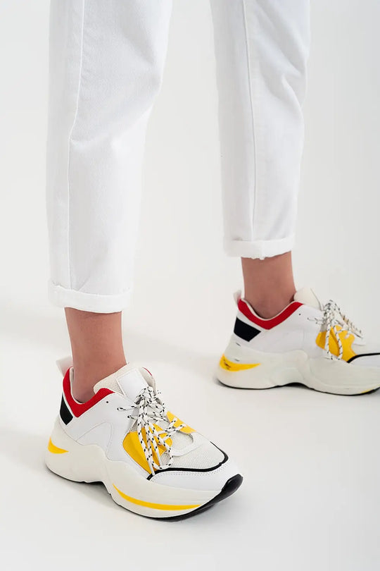 Elasticated paper bag waist mom jean in white - Colored Jeans