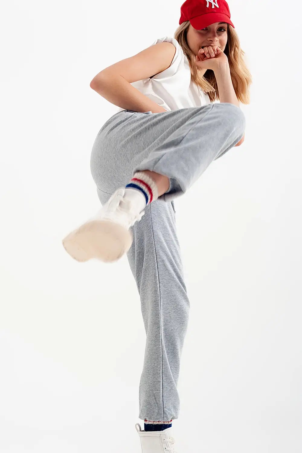 Joggers with elastic waist band in gray - Pants