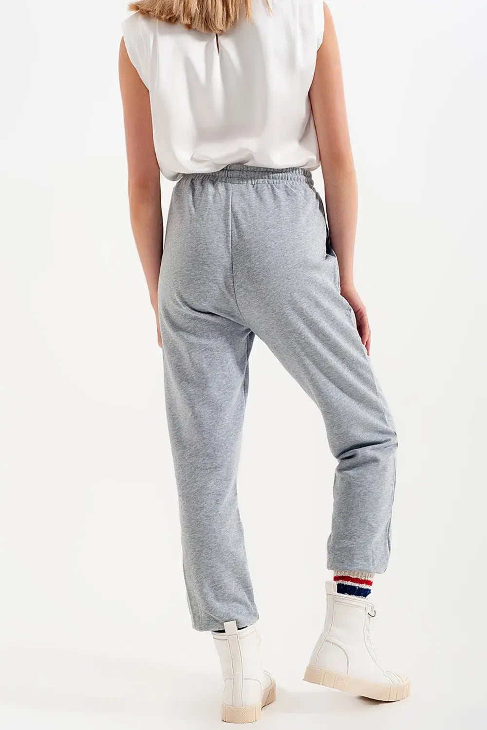 Joggers with elastic waist band in gray - Pants