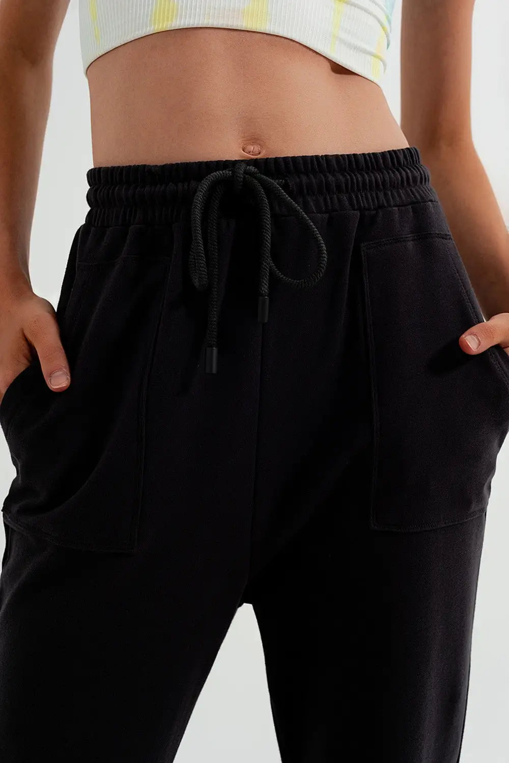 Joggers with elastic waist band in dark gray - Pants