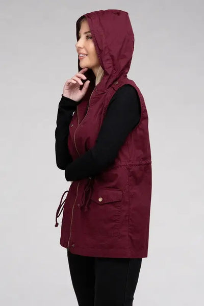 Military Hoodie Vest *More Colors! - OUTERWEAR