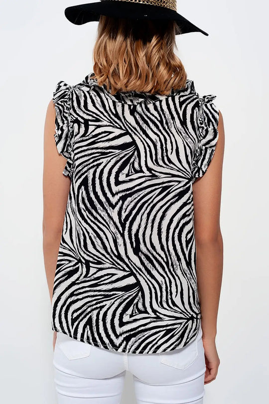 Blouse in zebra print - Tops