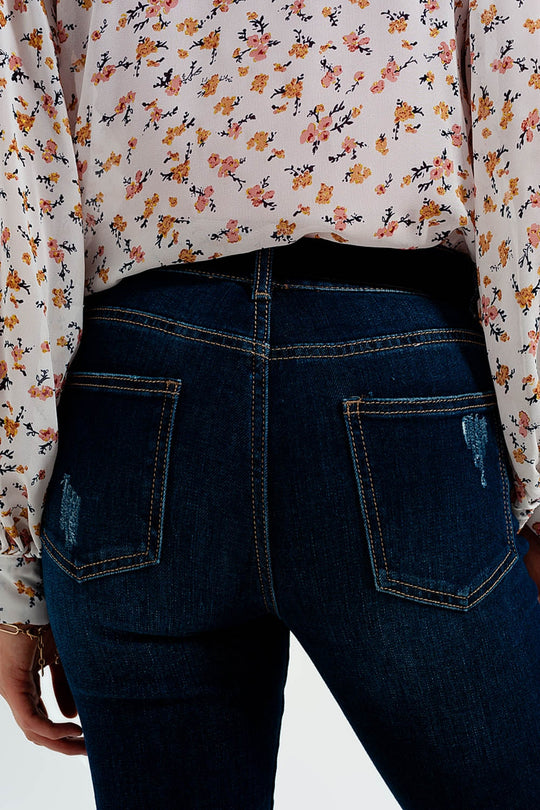 dark denim flared jeans