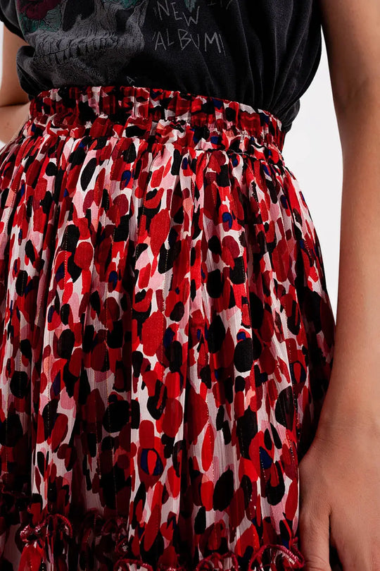 Ruffle mini skirt in animal print - Skirts