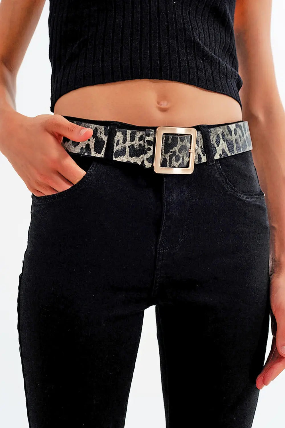 Black jagged hem skinny Stretch Jeans - Colored Jeans