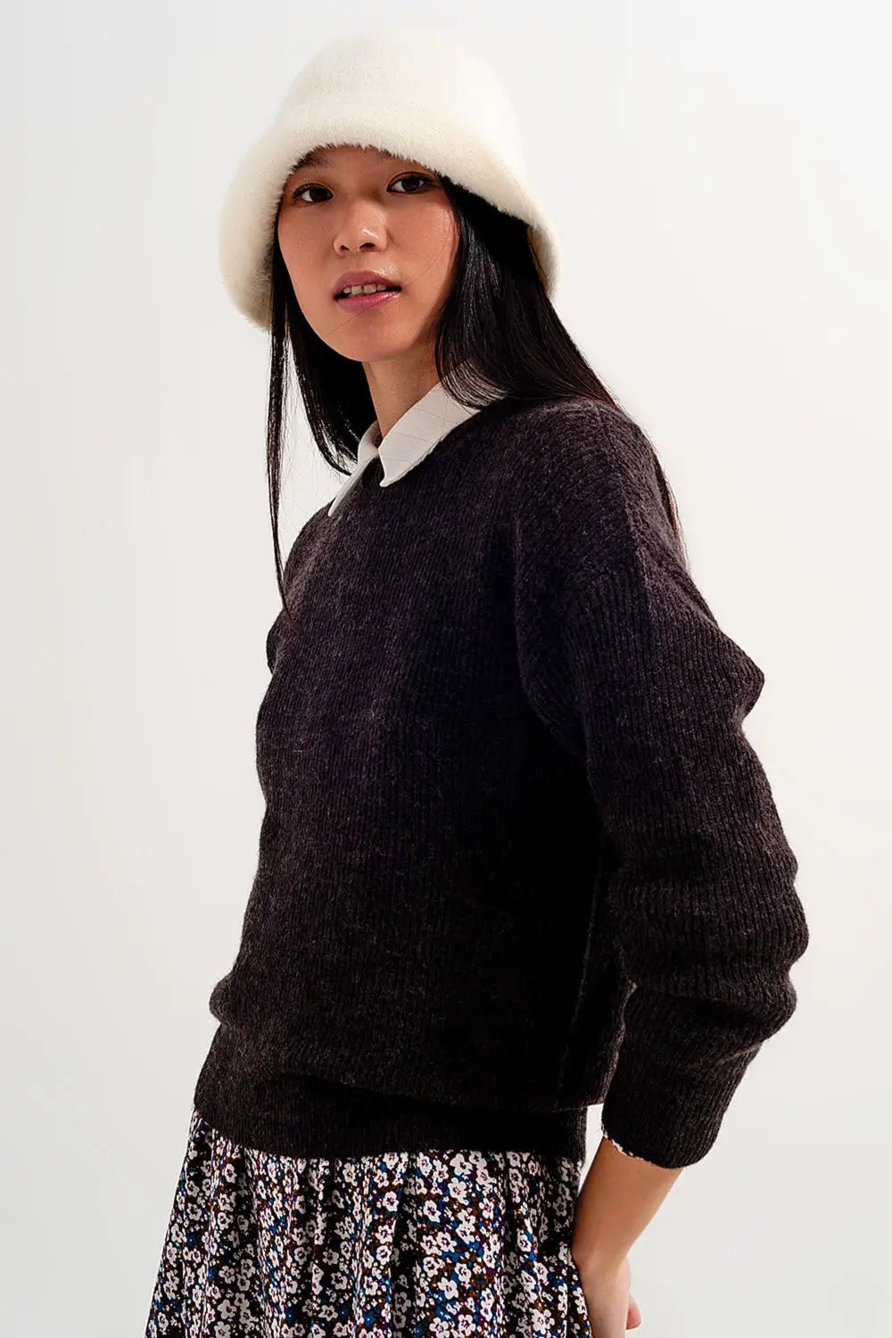 Chocolate crew neck jumper - Sweaters