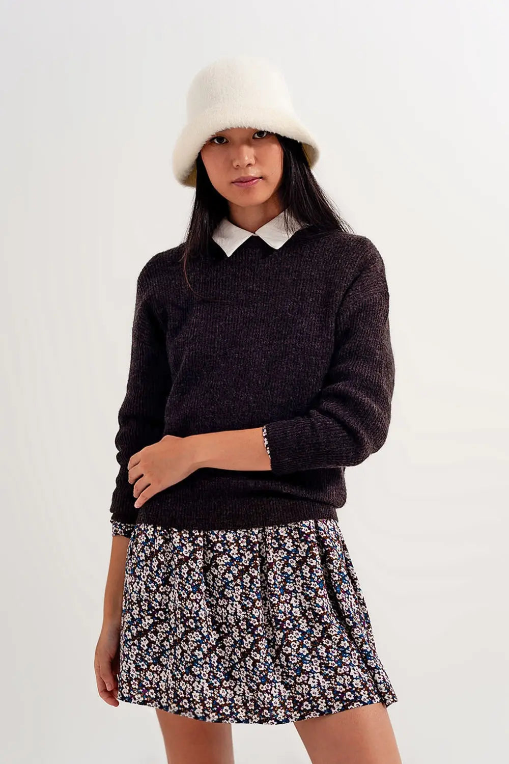 Chocolate crew neck jumper - Sweaters