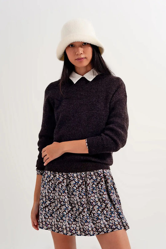 Chocolate crew neck jumper - Sweaters