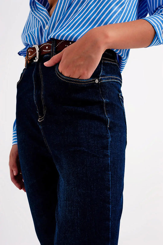 Skinny fit jeans dark blue wash