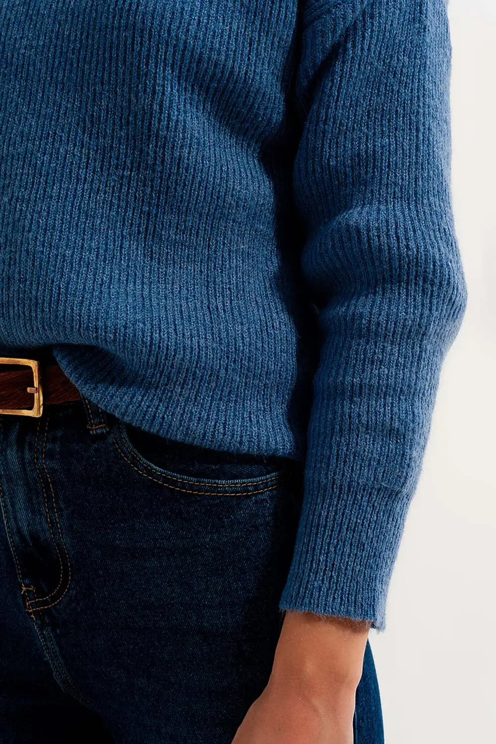 Blue crew neck jumper - Sweaters