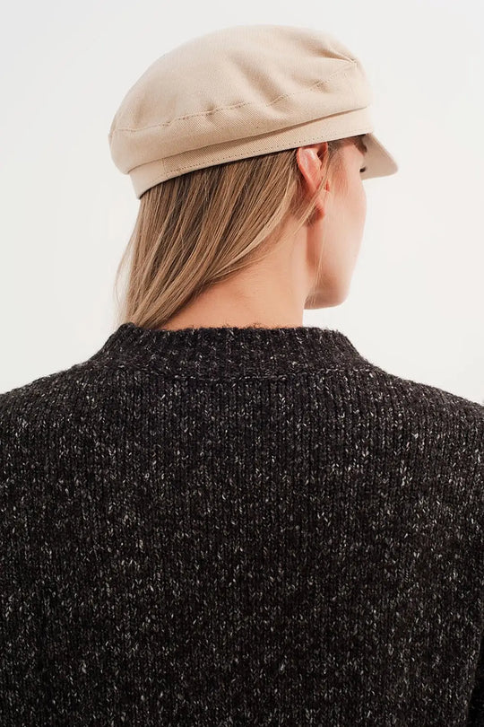 Black sweater with round collar - Sweaters