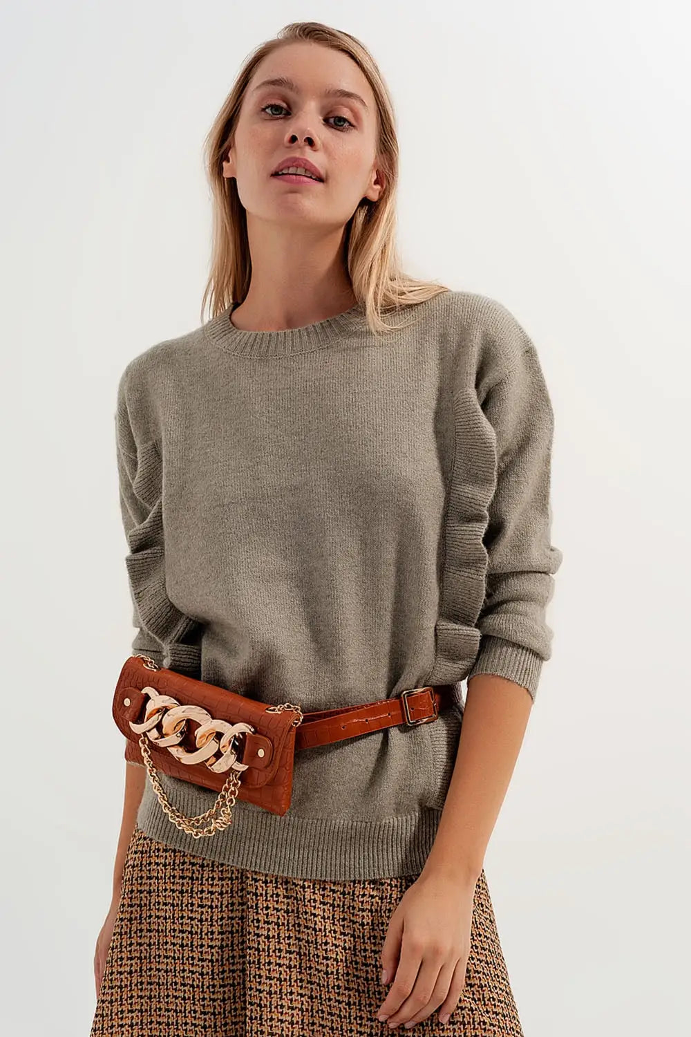 Sweater in sage green - Sweaters