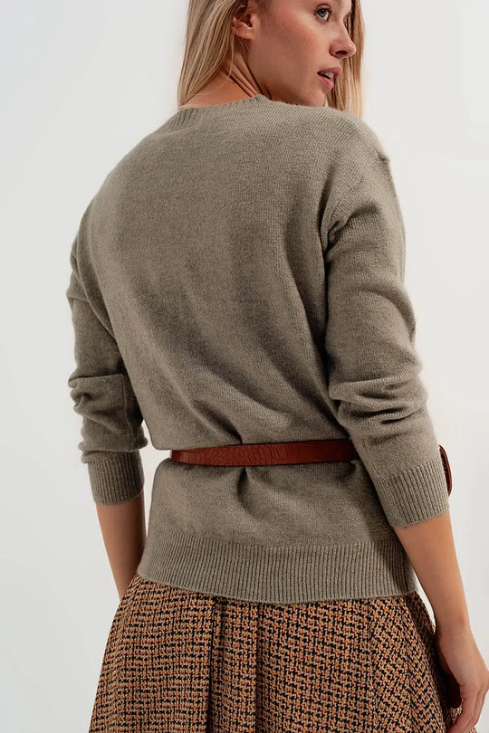 Sweater in sage green - Sweaters
