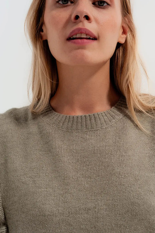 Sweater in sage green - Sweaters