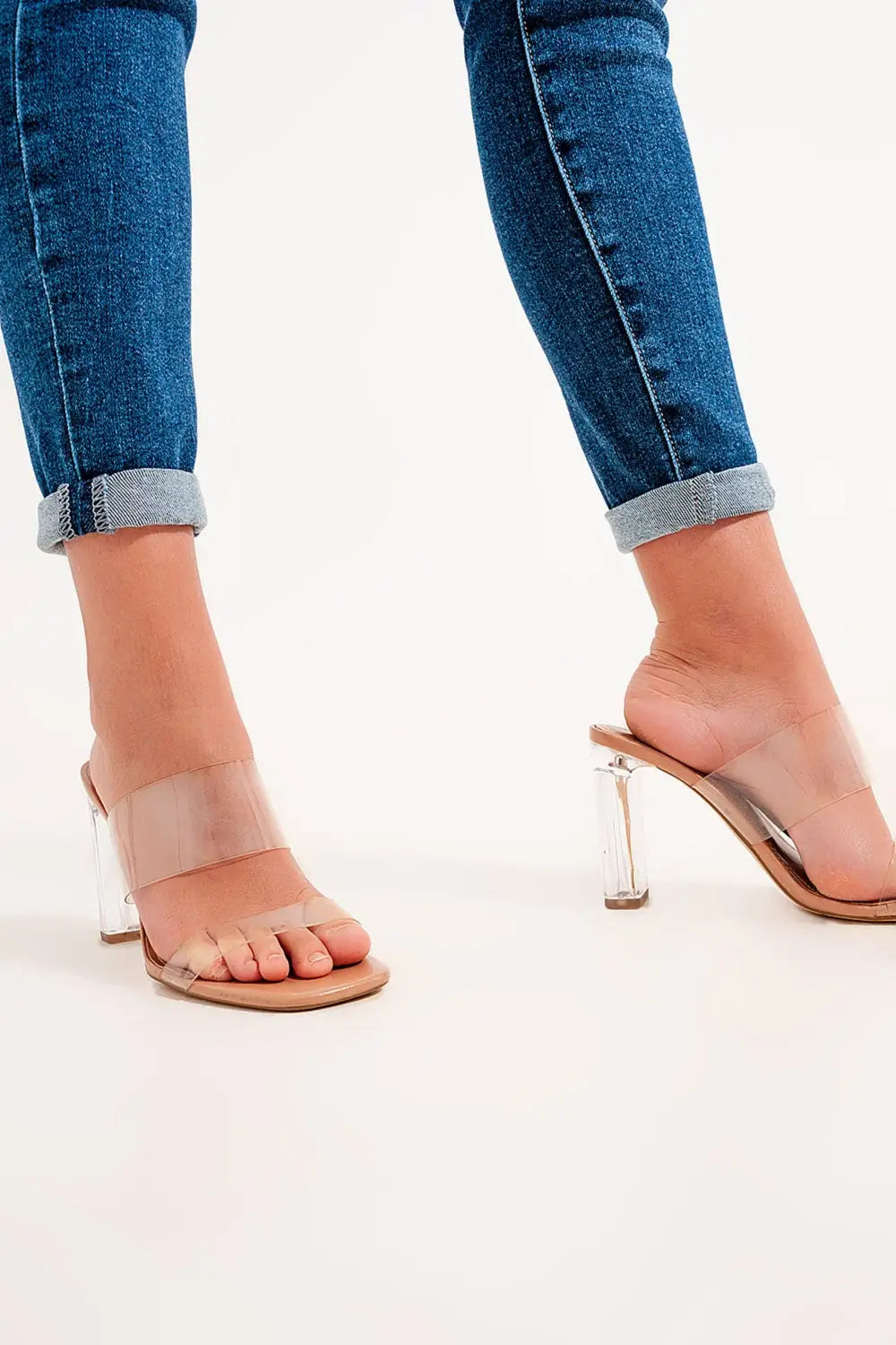 High rise skinny jeans in darkwash