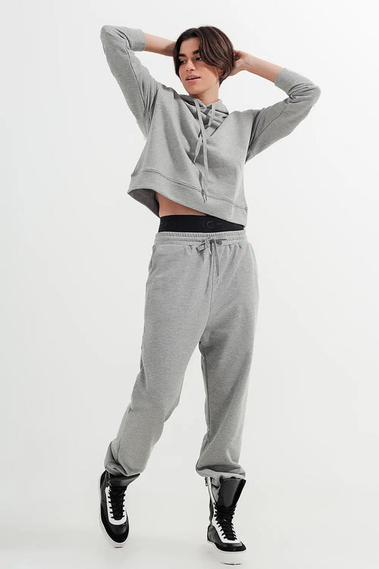 Jogger in light gray heather - Pants