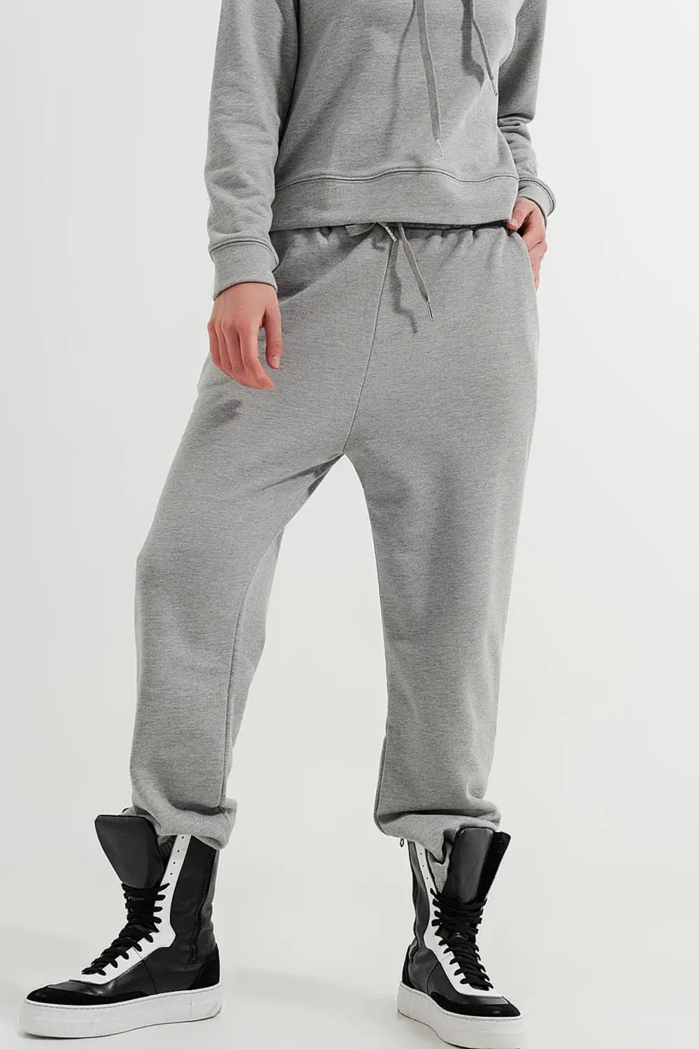 Jogger in light gray heather - Pants
