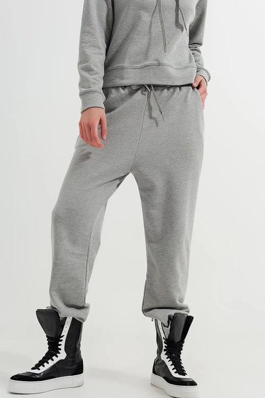 Jogger in light gray heather - Pants