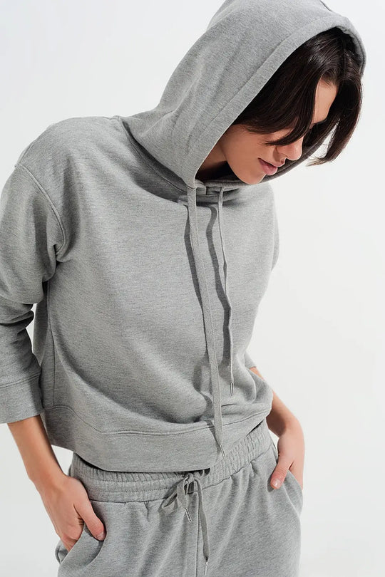 Basic hoodie in grey - Sweaters
