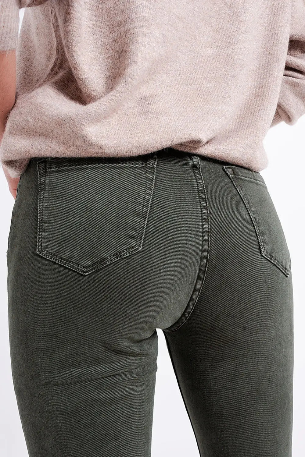 Flared jeans in olive - Colored Jeans