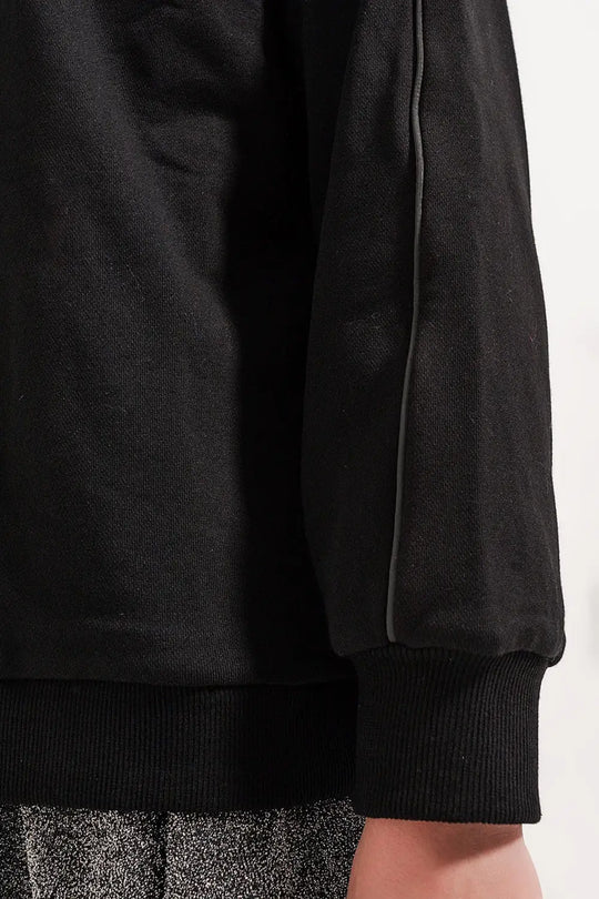 High neck sweatshirt in black - Sweaters