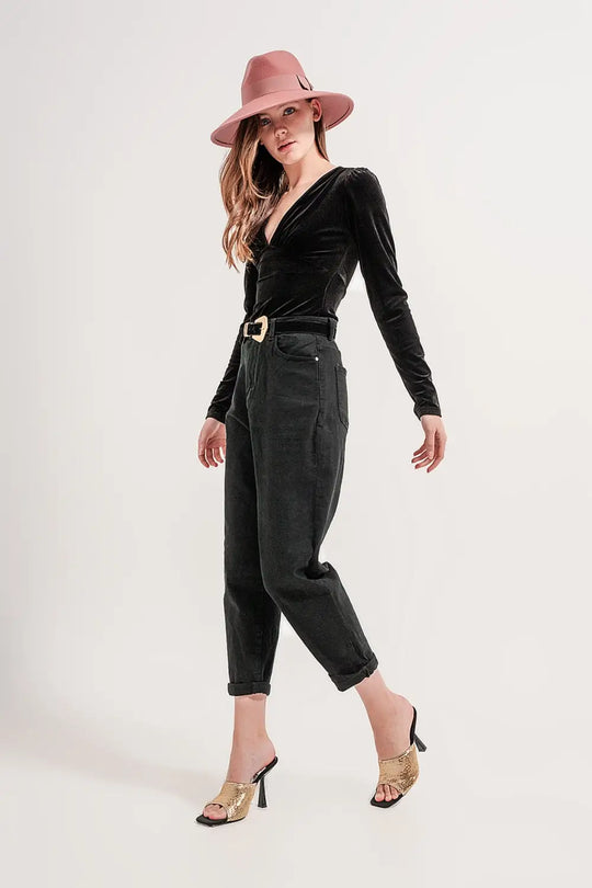 Pocket detail jeans in black - Colored Jeans