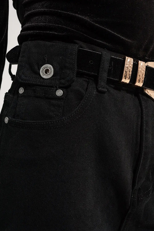 Pocket detail jeans in black - Colored Jeans