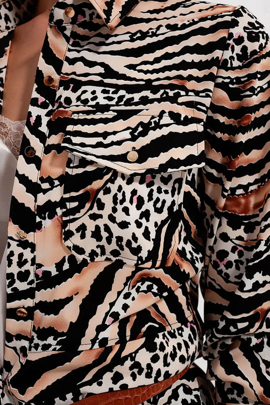 Animal shirt dress in natural - Dresses