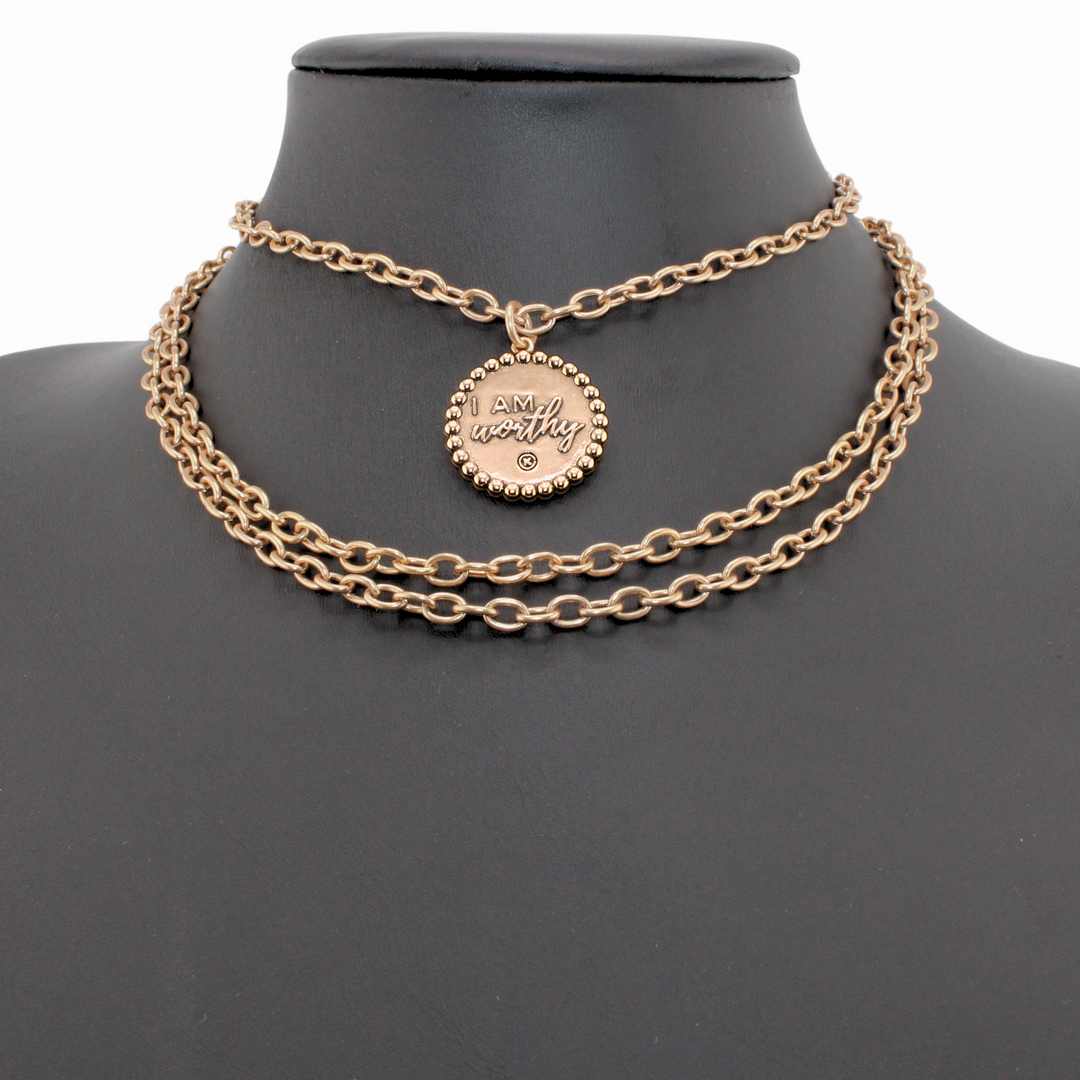 I Am Worthy Sun Essential Necklace - MELISSA JEAN
