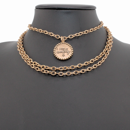 I Am Worthy Sun Essential Necklace - MELISSA JEAN