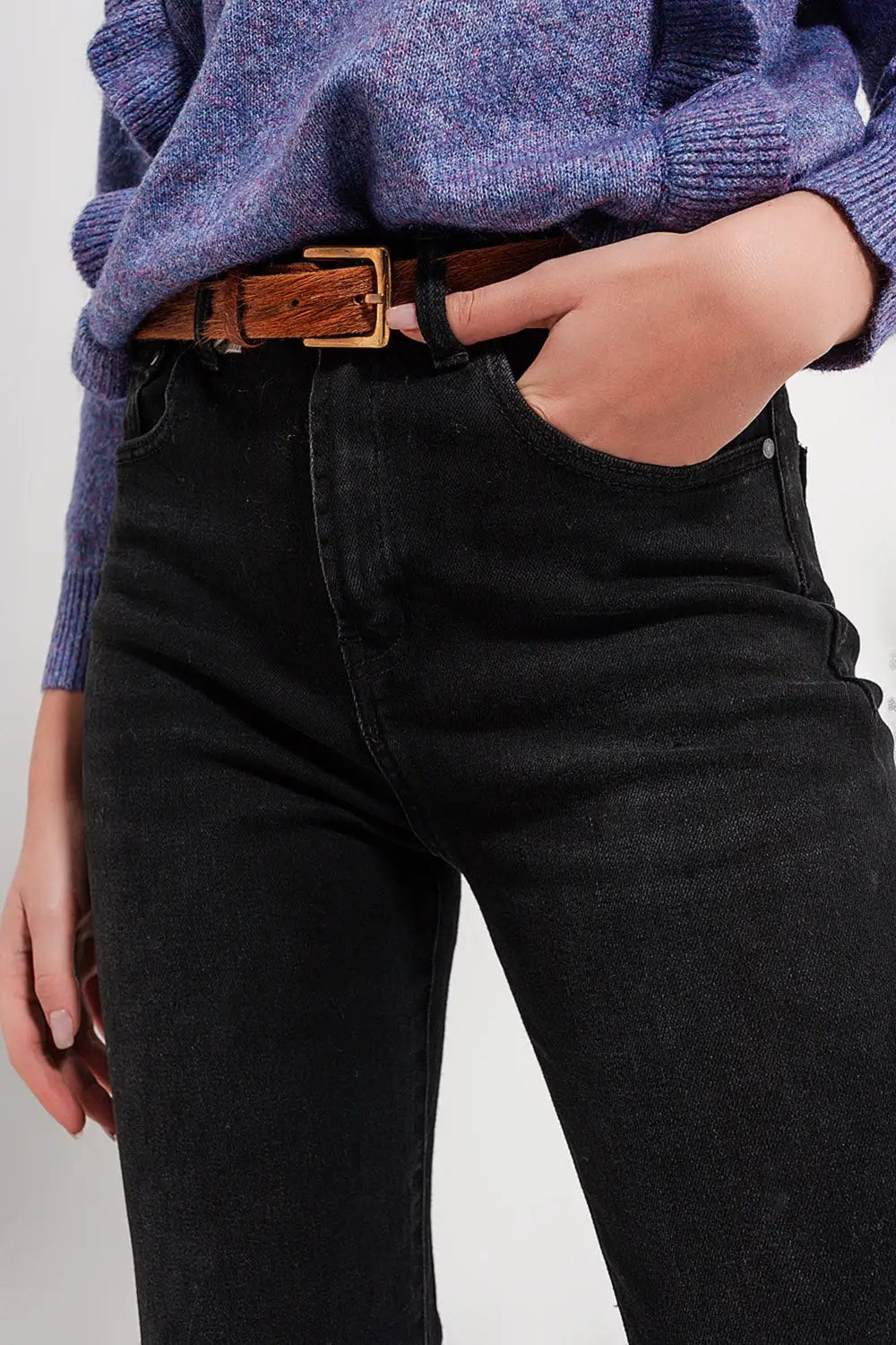high rise slouchy mom jeans in black - Colored Jeans