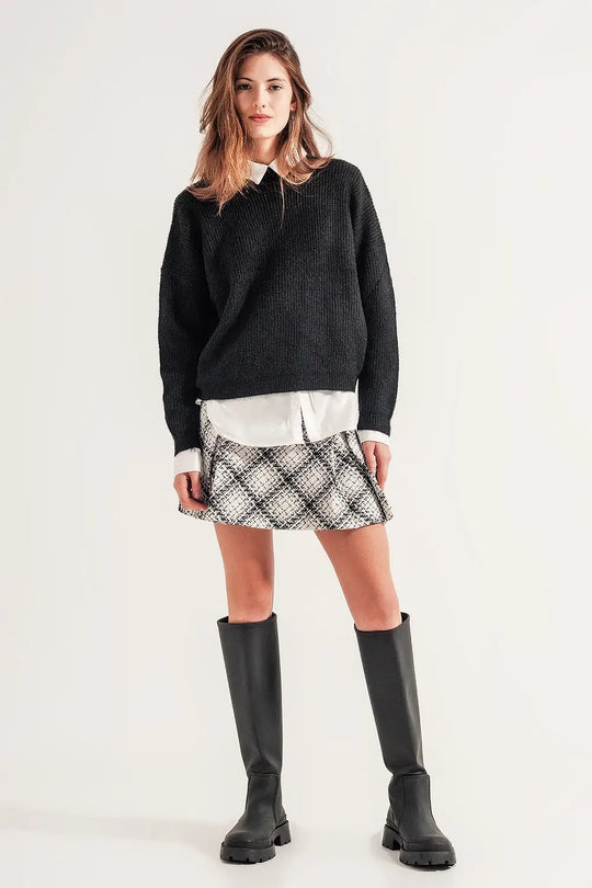 High neck jumper in black - Sweaters