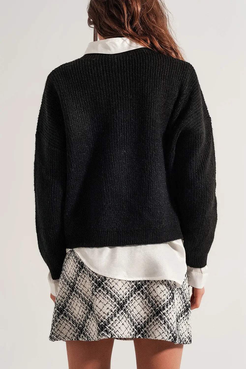 High neck jumper in black - Sweaters